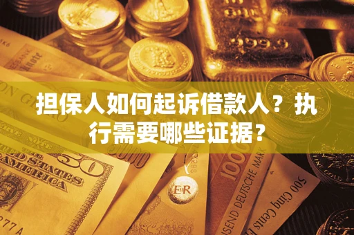 武汉担保人如何起诉借款人？执行需要哪些证据？