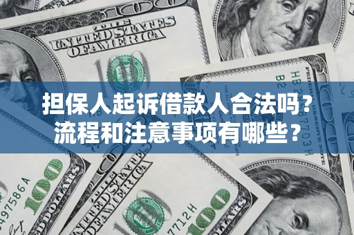 武汉担保人起诉借款人合法吗？流程和注意事项有哪些？