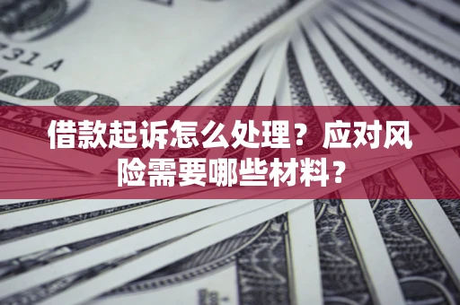 武汉借款起诉怎么处理？应对风险需要哪些材料？