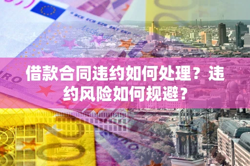 武汉借款合同违约如何处理？违约风险如何规避？