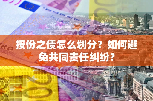 武汉按份之债怎么划分？如何避免共同责任纠纷？