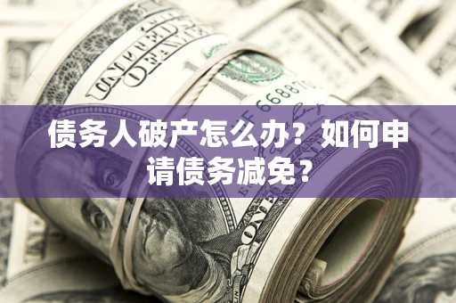 武汉债务人破产怎么办？如何申请债务减免？