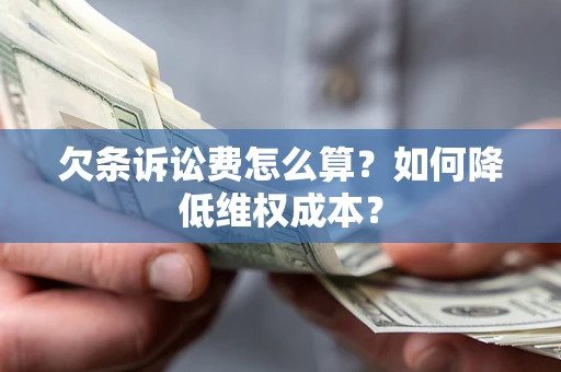 武汉欠条诉讼费怎么算？如何降低维权成本？