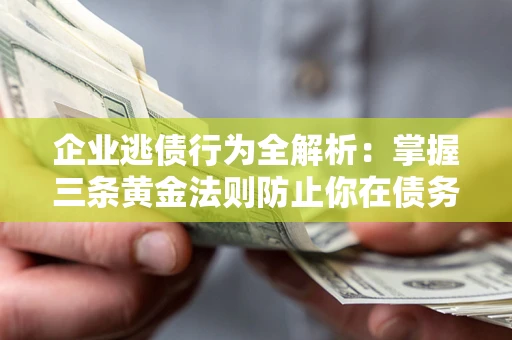 武汉企业逃债行为全解析：掌握三条黄金法则防止你在债务乱局中“踩雷”